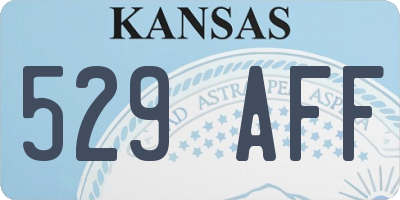 KS license plate 529AFF