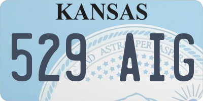 KS license plate 529AIG