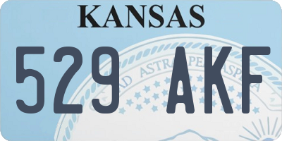 KS license plate 529AKF
