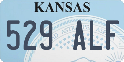 KS license plate 529ALF