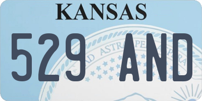 KS license plate 529AND