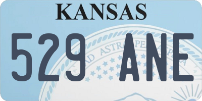 KS license plate 529ANE