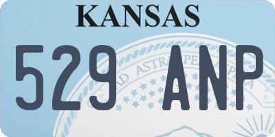 KS license plate 529ANP