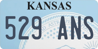 KS license plate 529ANS