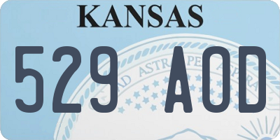 KS license plate 529AOD