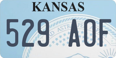 KS license plate 529AOF