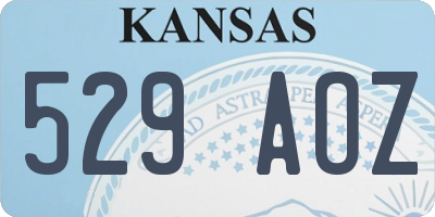 KS license plate 529AOZ