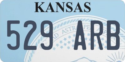 KS license plate 529ARB