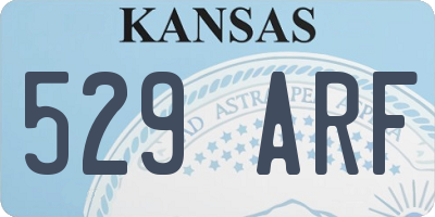 KS license plate 529ARF