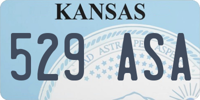 KS license plate 529ASA