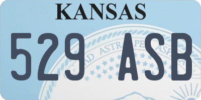KS license plate 529ASB
