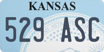 KS license plate 529ASC