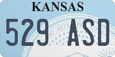 KS license plate 529ASD