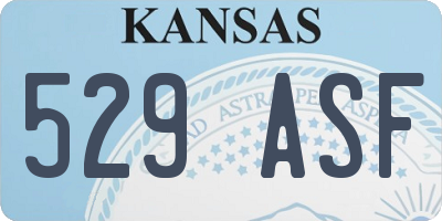 KS license plate 529ASF