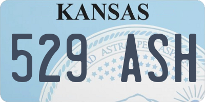 KS license plate 529ASH