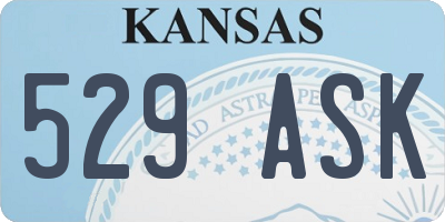 KS license plate 529ASK