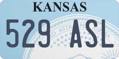 KS license plate 529ASL