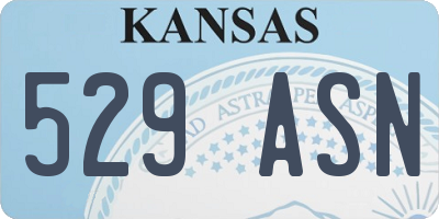 KS license plate 529ASN