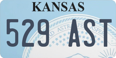KS license plate 529AST