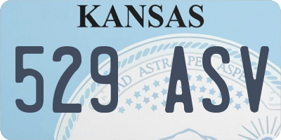 KS license plate 529ASV
