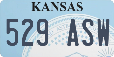 KS license plate 529ASW