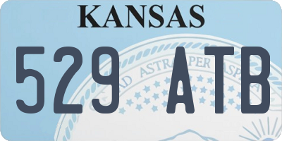 KS license plate 529ATB