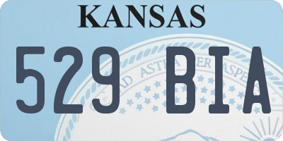 KS license plate 529BIA