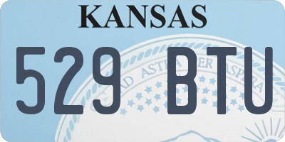 KS license plate 529BTU