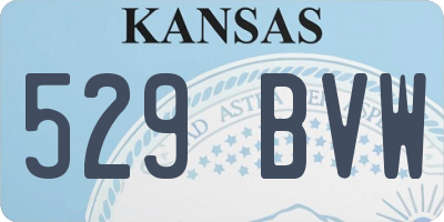KS license plate 529BVW