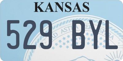 KS license plate 529BYL