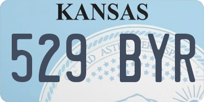 KS license plate 529BYR
