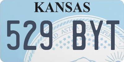 KS license plate 529BYT