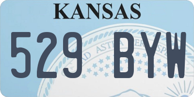 KS license plate 529BYW