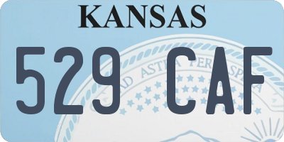 KS license plate 529CAF