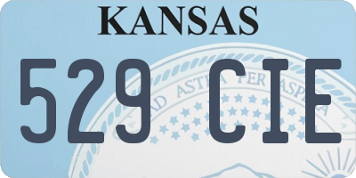 KS license plate 529CIE