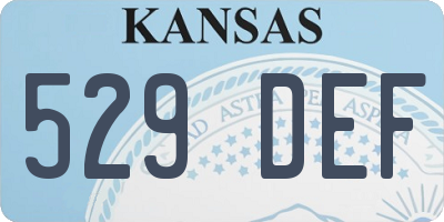 KS license plate 529DEF