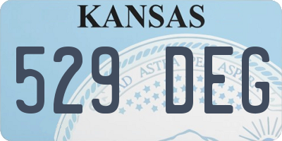 KS license plate 529DEG