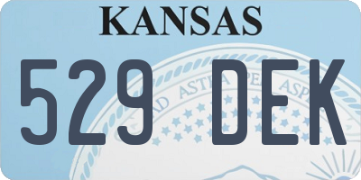 KS license plate 529DEK