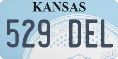 KS license plate 529DEL