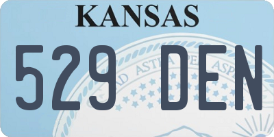KS license plate 529DEN