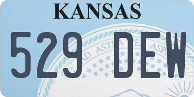 KS license plate 529DEW