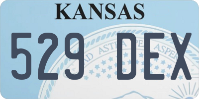 KS license plate 529DEX