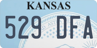 KS license plate 529DFA