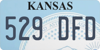 KS license plate 529DFD