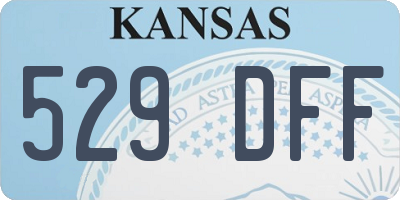 KS license plate 529DFF