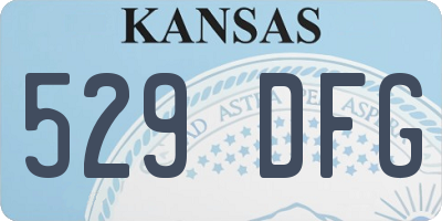 KS license plate 529DFG
