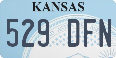 KS license plate 529DFN