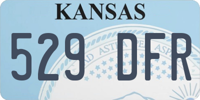 KS license plate 529DFR