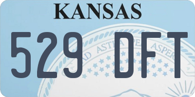 KS license plate 529DFT