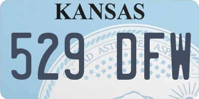 KS license plate 529DFW